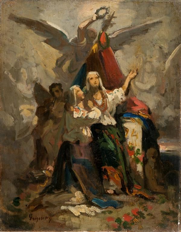 Unirea Principatelor Romane, pictura de Nicolae Grigorescu.