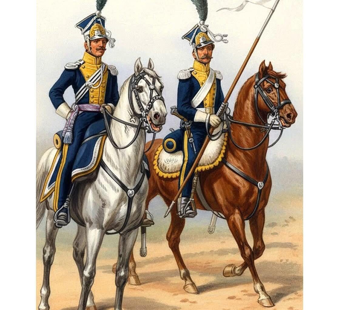 Uhlans of the legion of the Vistula (1808-1814).