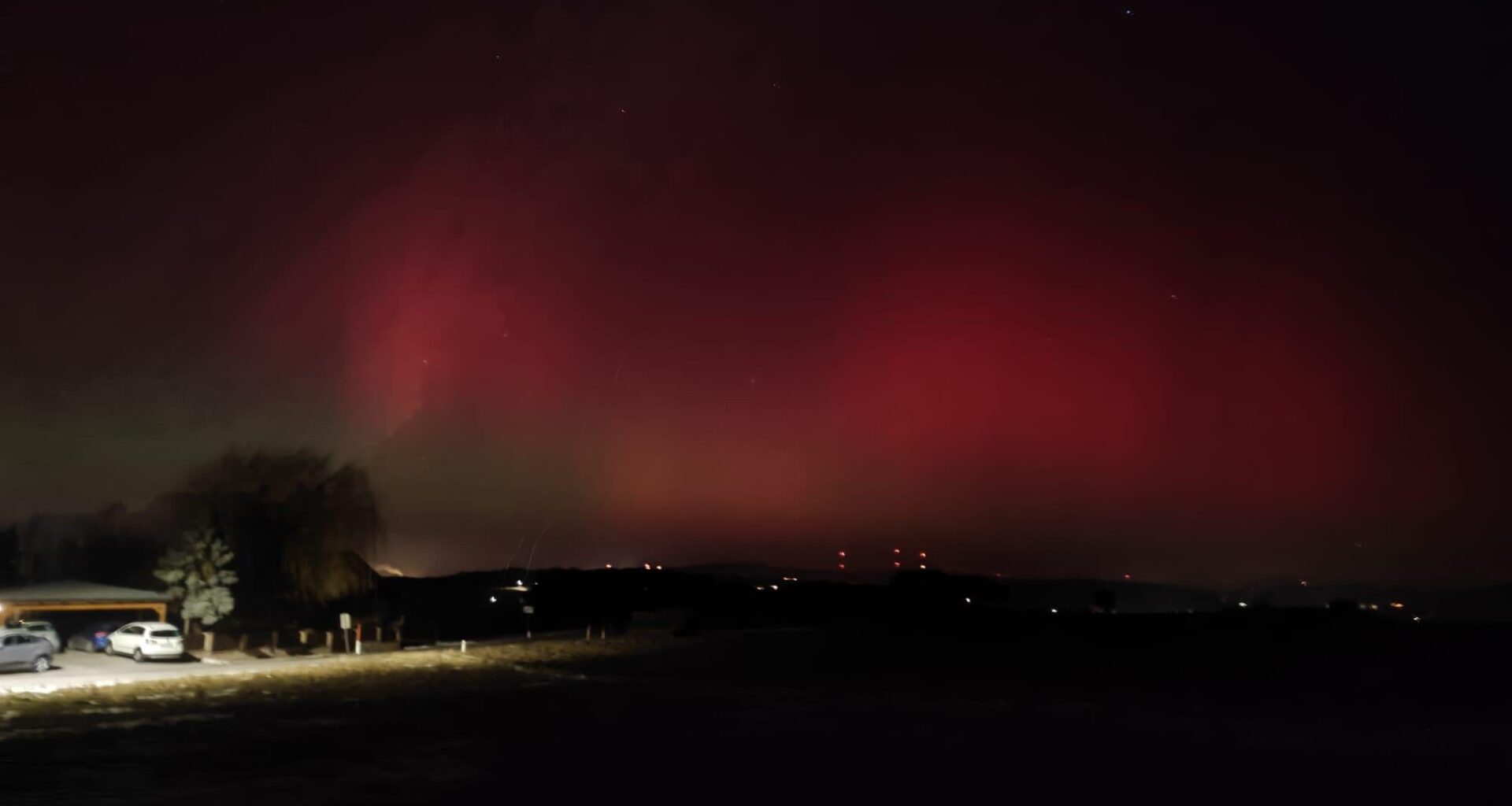 northern lights over St. Pölten (Lower Austria)