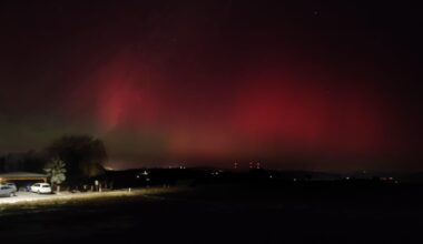 northern lights over St. Pölten (Lower Austria)
