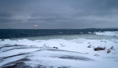 A tiny glimpse of sunlight was visible today at Lauttasaari, Helsinki.