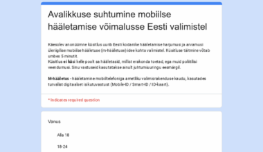 Uuring: mida arvad mobiilsest hääletamisest?