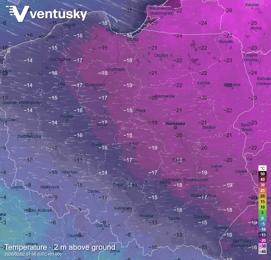 Temperatura w poniedziałkowy poranek – oczekuje się najchłodniejszego poranka tej zimy