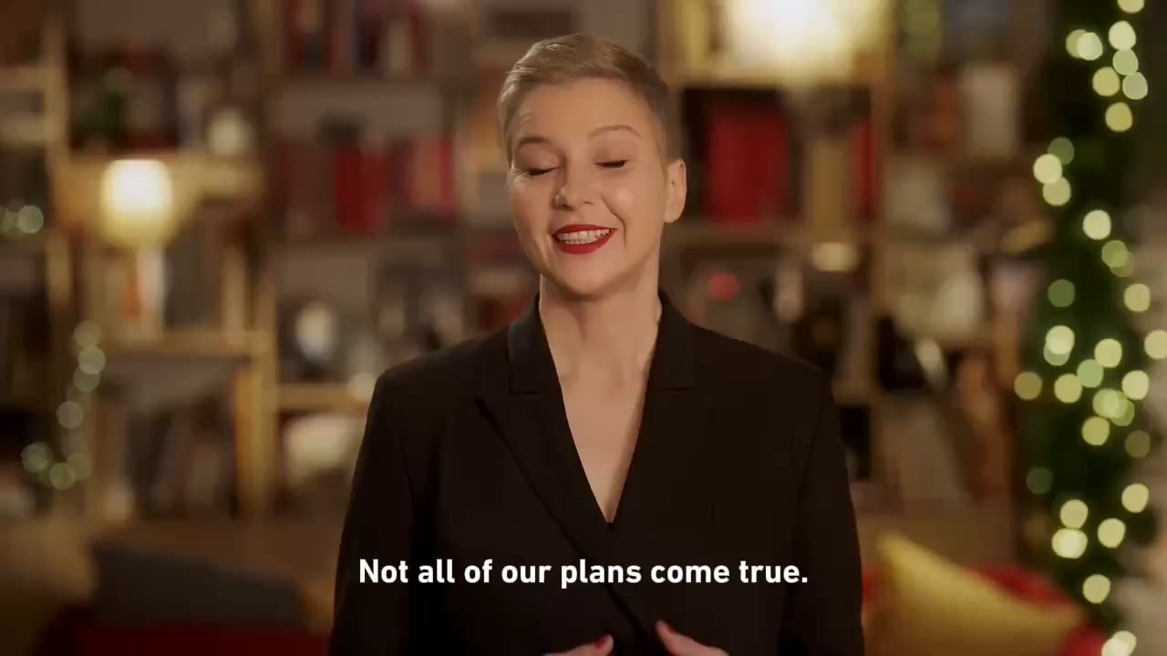 "Happy New Year, my dear friends!" - Maria Kalesnikava