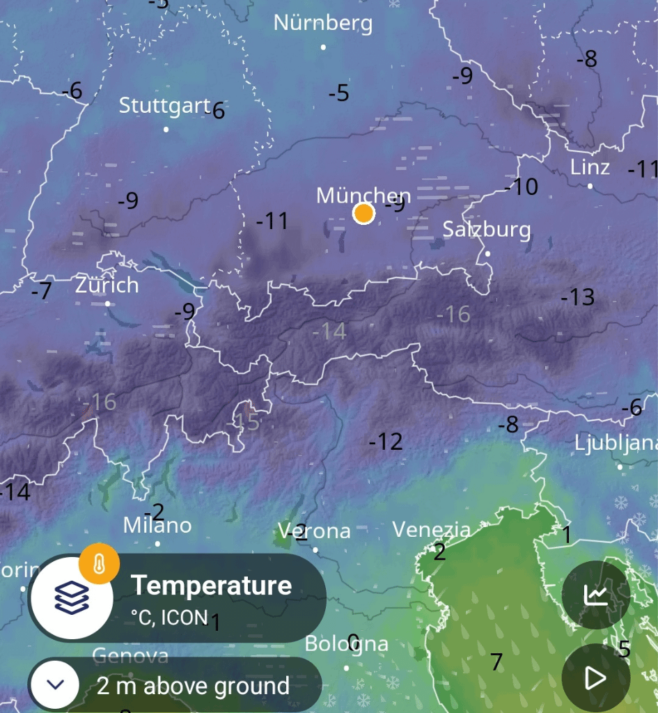 ❄️ Attention: Strong frosts are being reported in southern Germany! ❄️ Temperatures may drop well below freezing, with local disruptions possible. 💬 What’s it like where you are right now? Comment with your temperature and location 👇