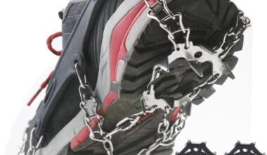 Winter boots ice spikes and airport security