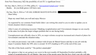 Epstein και Μαντζαβινάτος συζητούν για την πιθανή εκλογή Μητσοτάκη (2016)