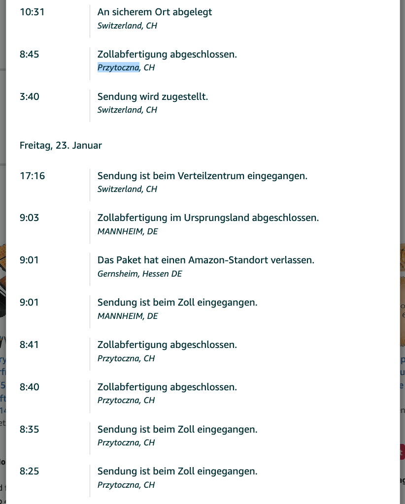 Przytoczna belongs to Switzerland now