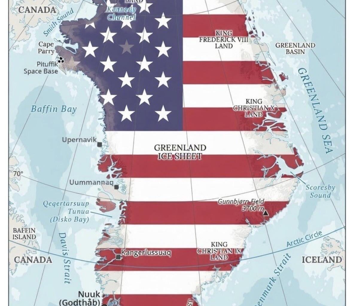 La Danimarca protesta dopo che la moglie del consigliere più influente del presidente Trump ha pubblicato un'immagine della Groenlandia dipinta con i colori della bandiera degli Stati Uniti e la scritta “SOON”