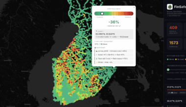 Does this new wildlife risk map for Finland make sense visually? (Trying a new colour scale)