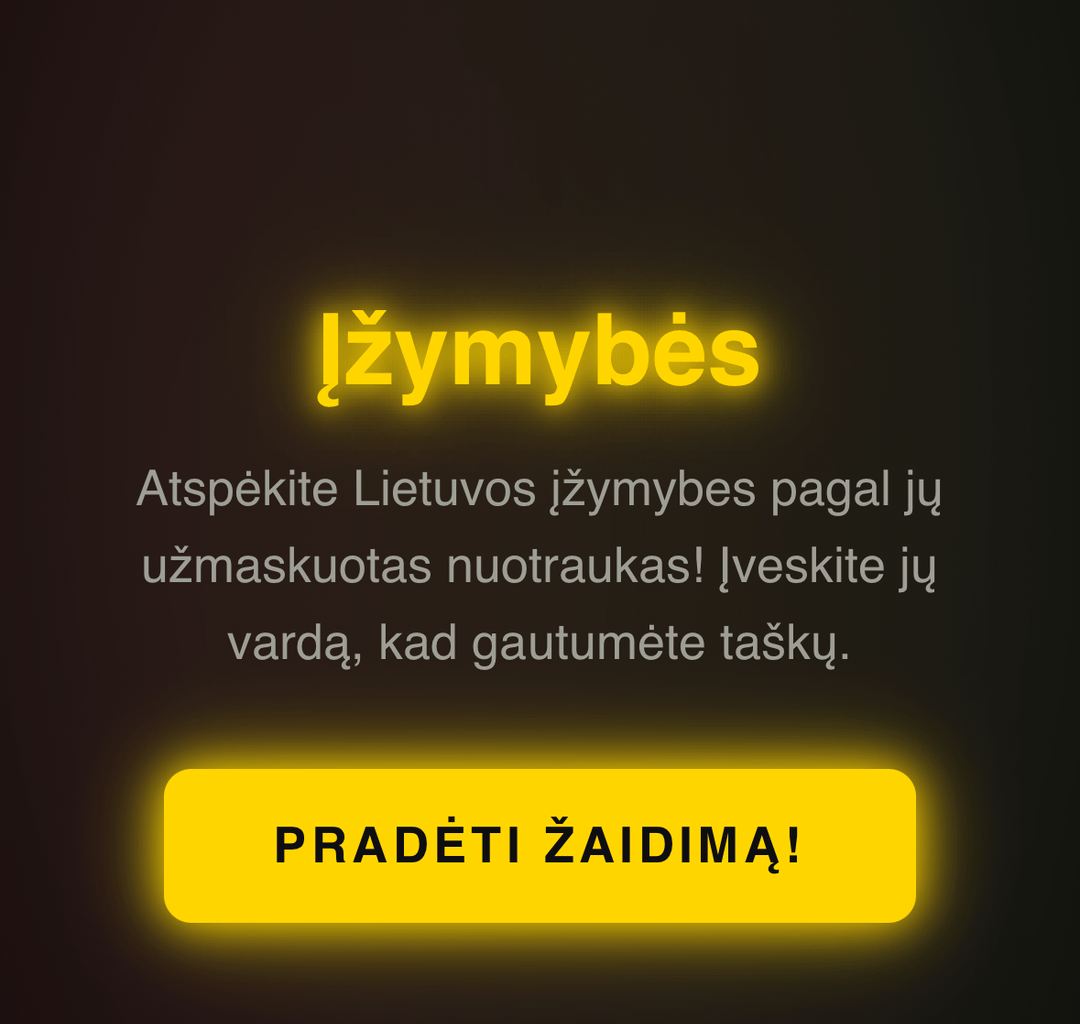 Šiandien visame pasaulyje vyko GameJam. Su draugais sukūrėm garsenybių spėliokle. Gal turit idėjų ką dar pridėt gero?