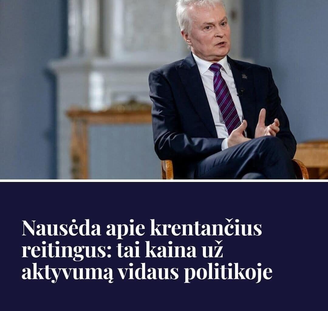 Nausėda dėl žemų savo reitingų kaltina aktyvumą vidaus politikoje.