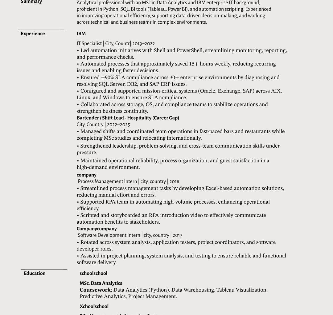 I need some advice for the CV, you can also roast it, but please be brutally honest!