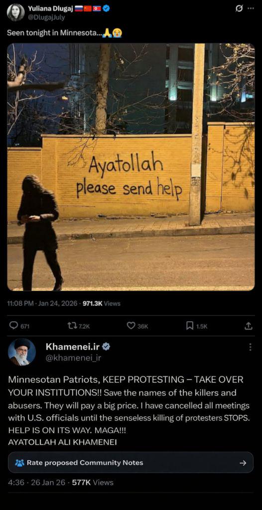 Ajatola spregovori o Ameriških protestih