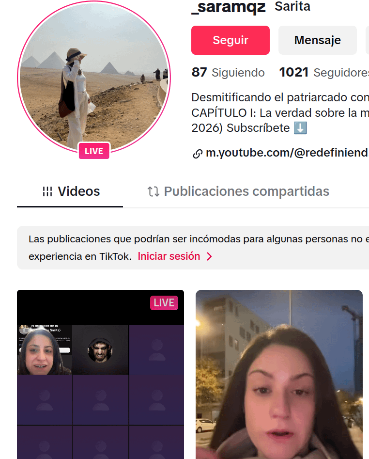 Esta payasa armo un supuesto ''debate de feminismo'' en un tiktok y solo se dedico a censurar la gente que subia y hablar pestes de los hombres, pasen a saludar