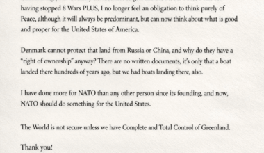 Trump's letter to Norway's prime minister. I have no words. I wonder if Stubb still thinks he can manage a sensible relationship with this guy.