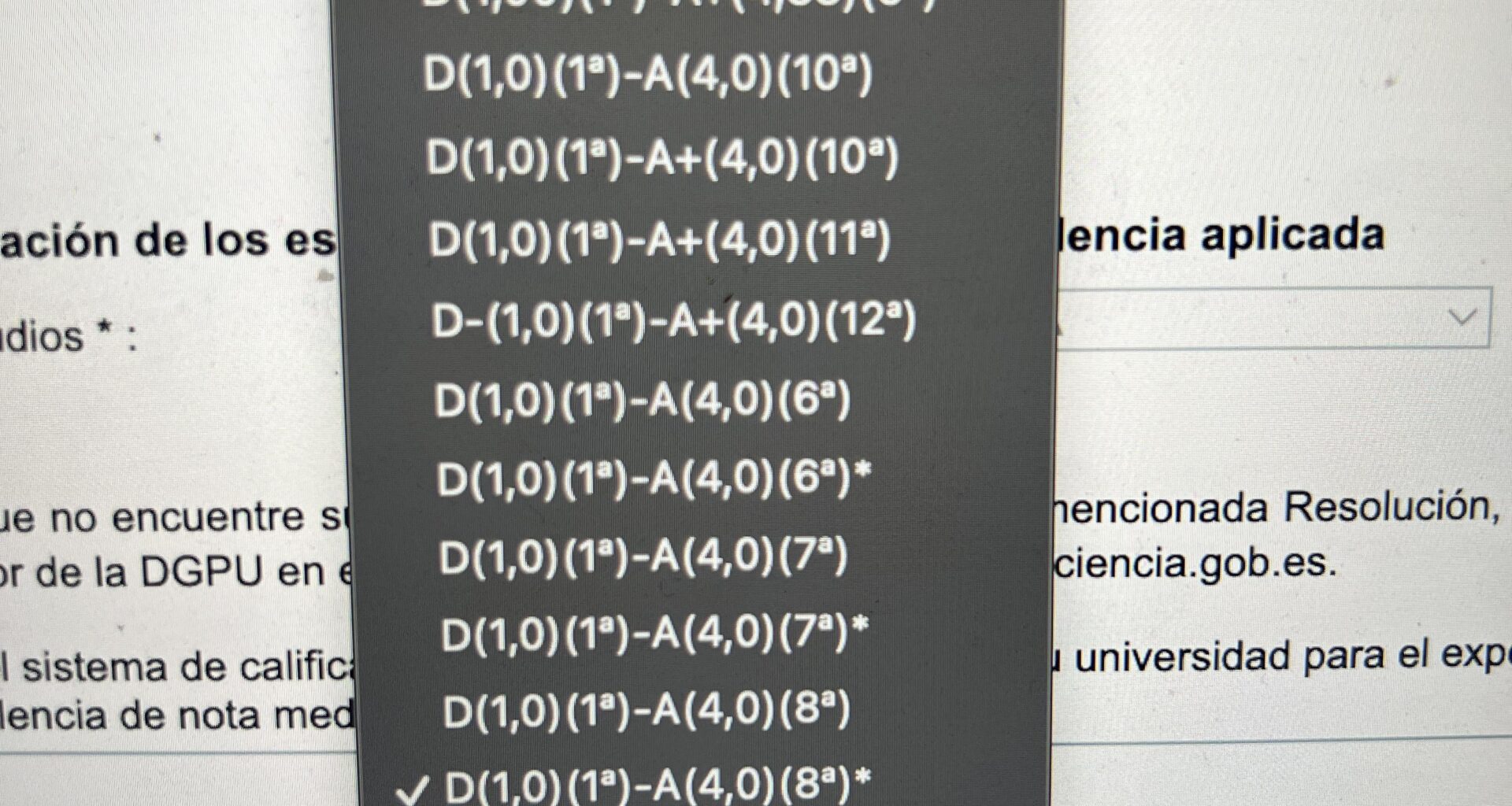 Help with equivalencia de nota media de estudios universitarios realizados en el extranjero