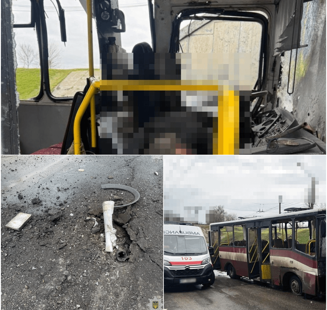 Russian forces shelled a civilian shuttle bus in Kherson with MLRS today, instantly killing the 48-year-old driver and injuring five passengers (three women, two men), who are now hospitalized—Ukrainian police classify it as another war crime.