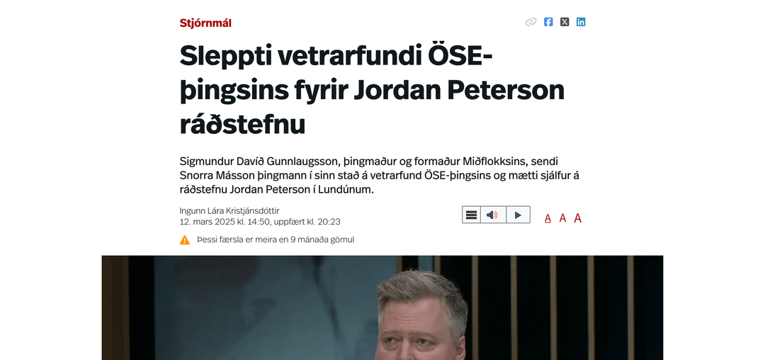 Sigmundur Davíð/Miðflokkurinn, Project 2025 og Heritage Foundation