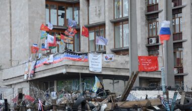 Почему в 2014 году, при оккупации частей Донецкой и Луганской областей Украины и создания там ДНР и ЛНР, можно было заметить по несколько белорусских флагов?