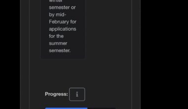 Application Progress status
