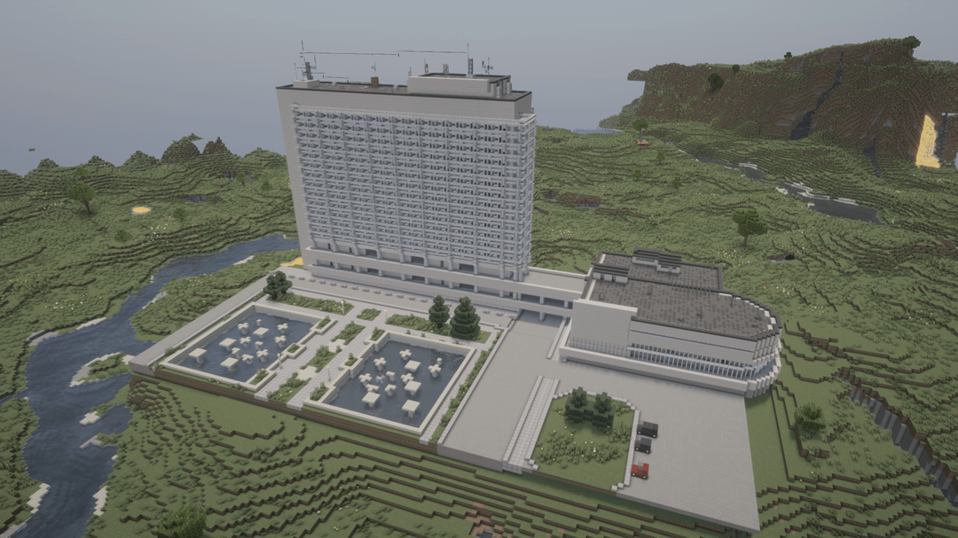 Am construit Hotelul Național din Chișinău în Minecraft