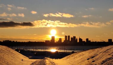 Talvine päikeseloojang maarjamäel