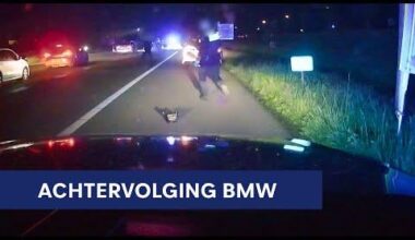 BMW crasht op snelweg na achtervolging, gewapende verdachte aangehouden