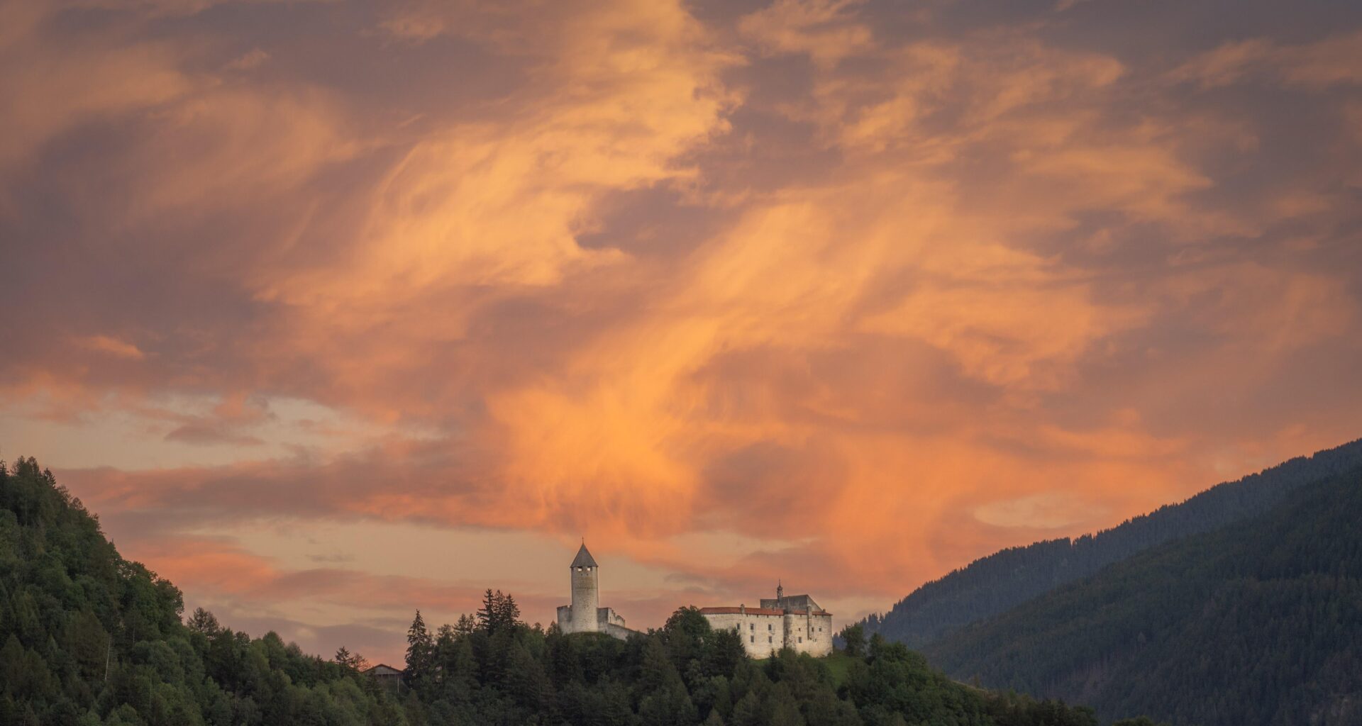 Pastel Sunset at Sprechenstein Castle