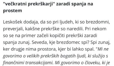 Brezdomcem ki spijo na prostem se po Šutarjevem zakonu trga od socialne pomoči