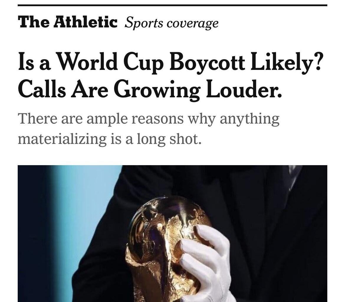 WM-Boykott, das wär ja mal ein Signal. Oder nicht?