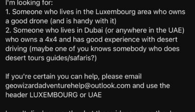 Tom (GeoWizard on YouTube) is looking for someone with drone