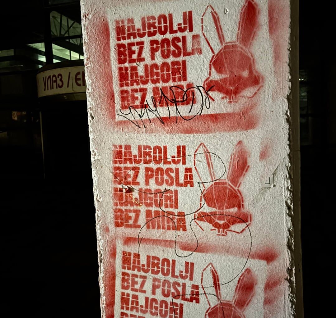 Poruke podrške Jeleni Kleut osvanule u Novom Sadu: “Najbolji bez posla - najgori bez mira”