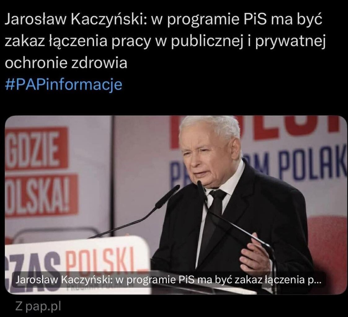 PiS proponuje zakaz łączenia pracy w publicznej i prywatnej ochronie zdrowia