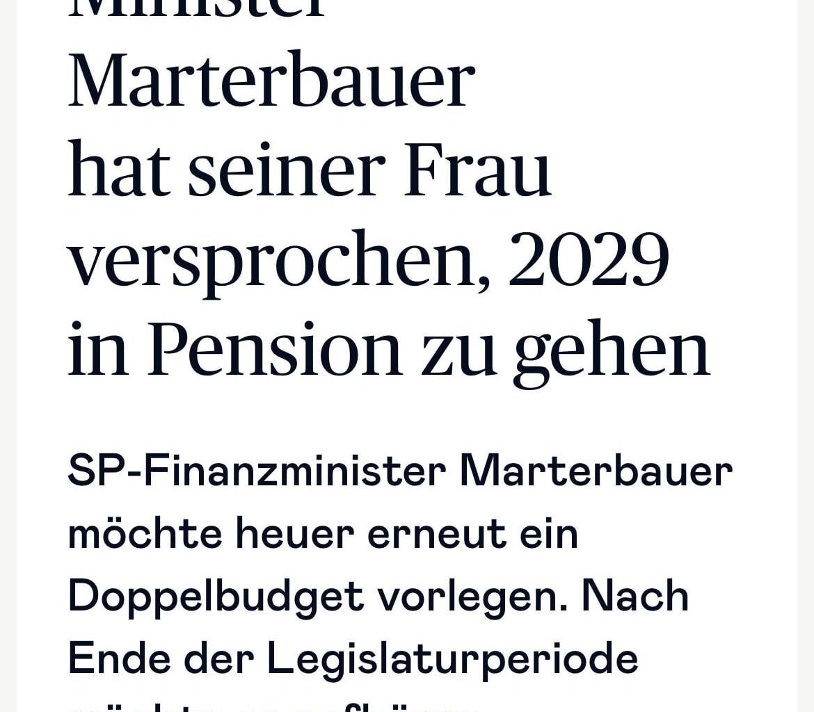 Wer erklärt's der Frau Marterbauer?