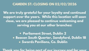 Zaytoon closing on Camden Street.