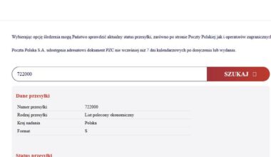 Na stronie Poczty Polskiej można sobie przejrzeć historię przesyłek po numerach 1-722000