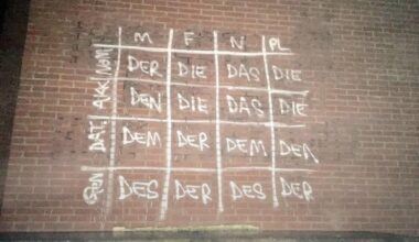 Berlin graffiti that actually helps you learn German articles