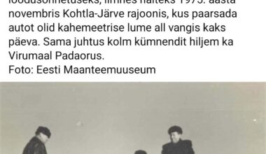 Meenutus, kuidas teedehooldus Eestis oli 50+ aastat tagasi.