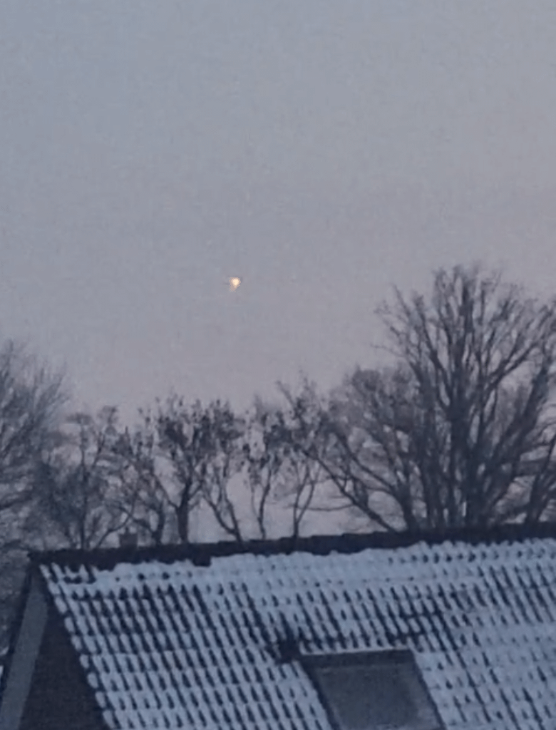 My mother has just spotted the following in the sky, any idea what it could have been?