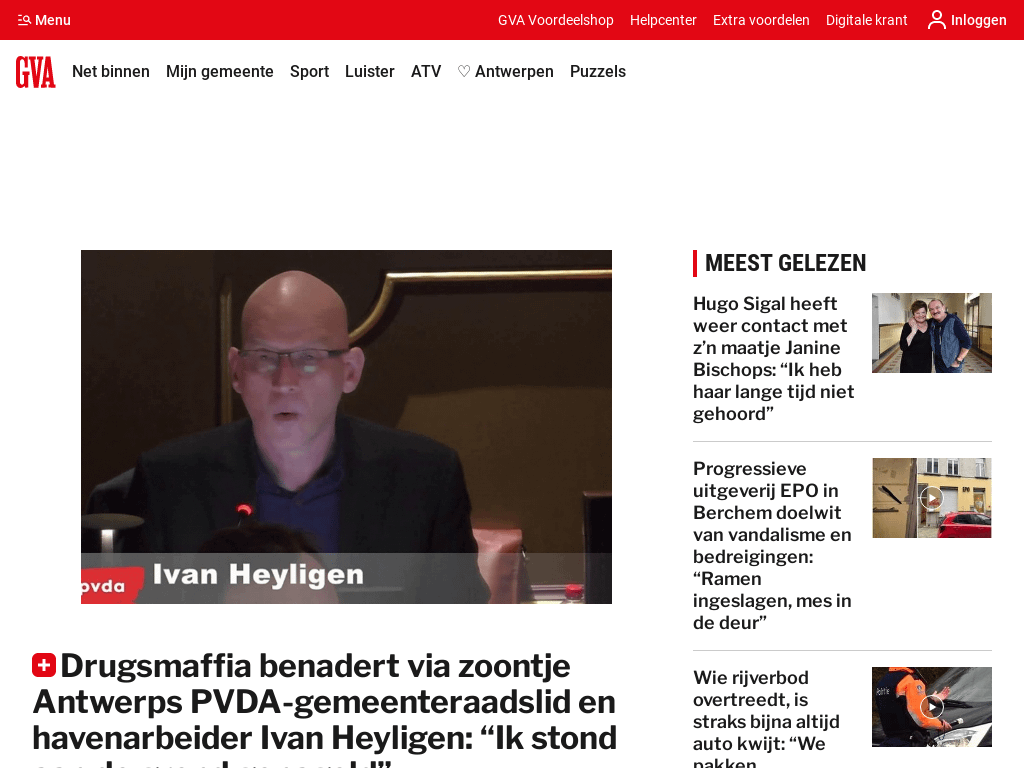 Drugsmaffia benadert via zoontje Antwerps PVDA-gemeenteraadslid en havenarbeider Ivan Heyligen: “Ik stond aan de grond genageld”