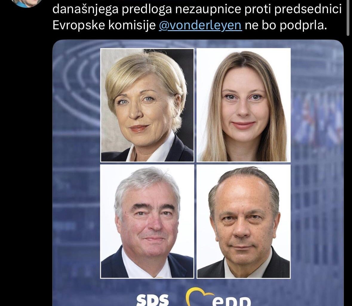 SDS na strani Von der Leynove. Slovenska “desnica”