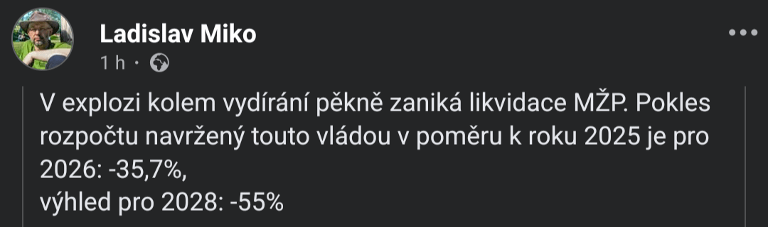 Vláda potichu likviduje ministerstvo životního prostředí