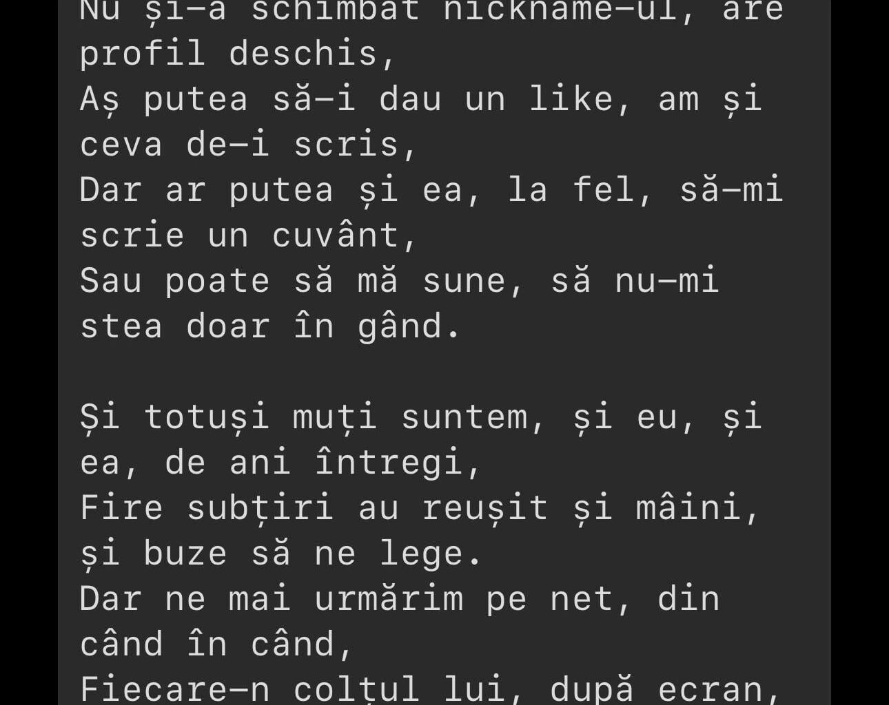 m-am îmbătat și mi-am adus aminte de fosta