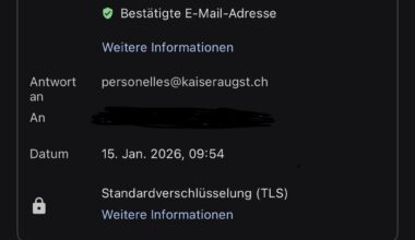 Fischige Email von der Gemeinde erhalten.
