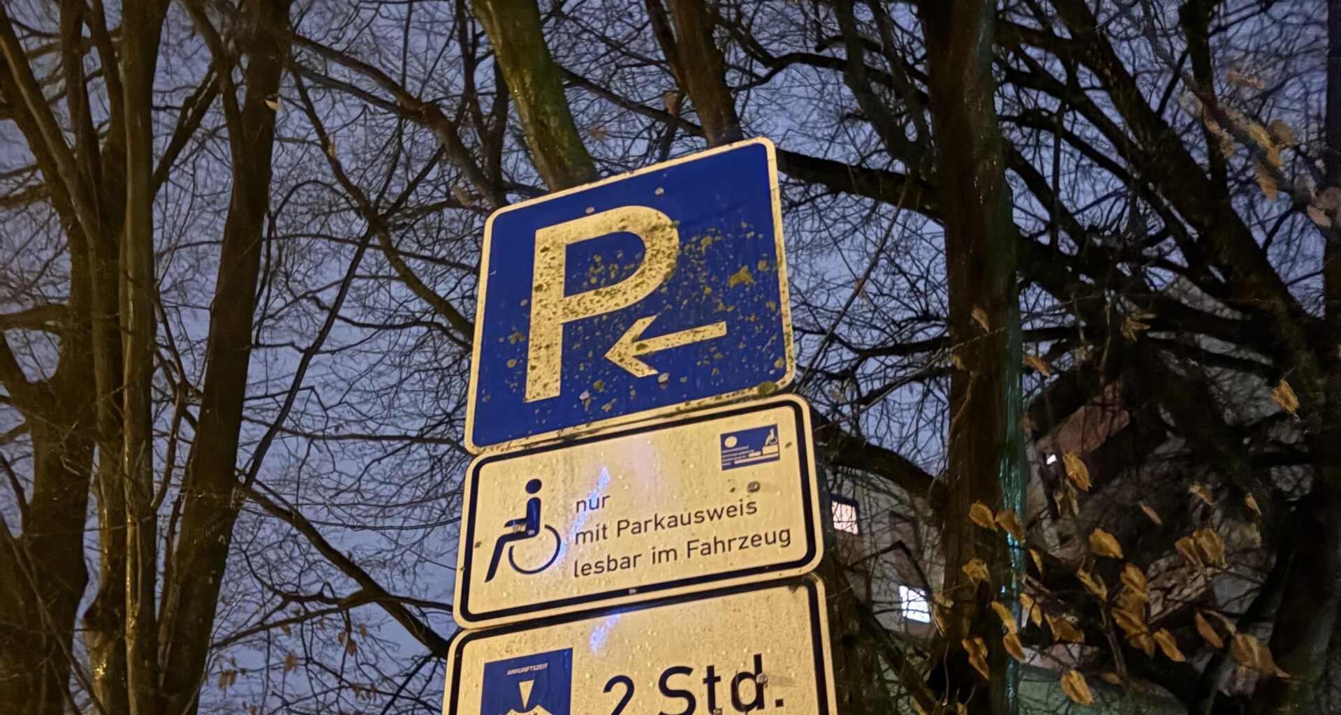 Query about parking sign