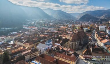 Brașov, also known as Kronstadt, a city nestled between the Carpathian mountains in Romania.