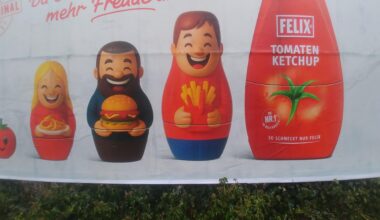 Felix Ketchup Werbeplakat à la AI Slop
