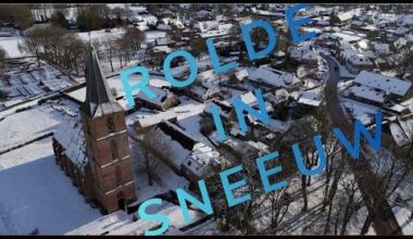Ik heb wat dronebeelden gemaakt met de sneeuw. Kon het niet laten. Rolde (dichtbij Assen, Drenthe)