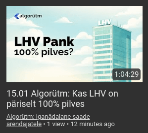 Kui ma teeniks nagu Eesti pangad, eks ma oleks ka...